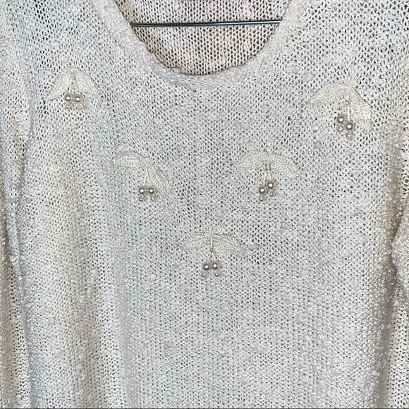 LeRoy Knitwear Vintage Sweater Embellished with Faux Pearls - Picture 9 of 9